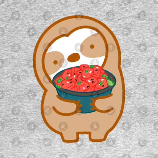 Cute Hawaiian Poke Sloth by theslothinme